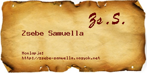 Zsebe Samuella névjegykártya